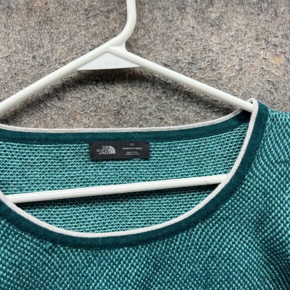 The North Face Pullover Womens Small Blue Pullover Sweatshirt Fleece Cotton - Picture 7 of 11